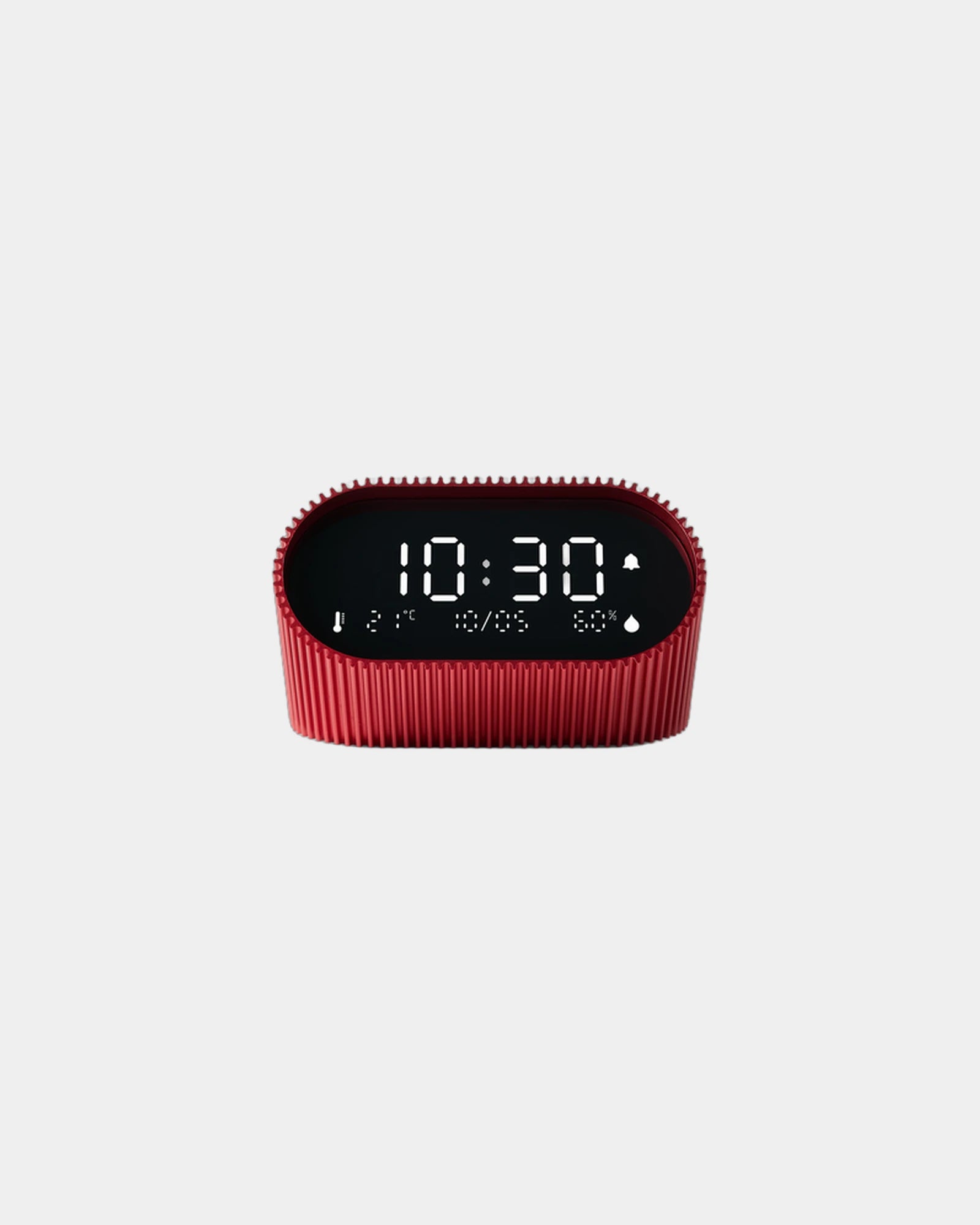 Wecker Lampe Aluminium Lexon Ray Clock zum Personalisieren - Sanguine Rot