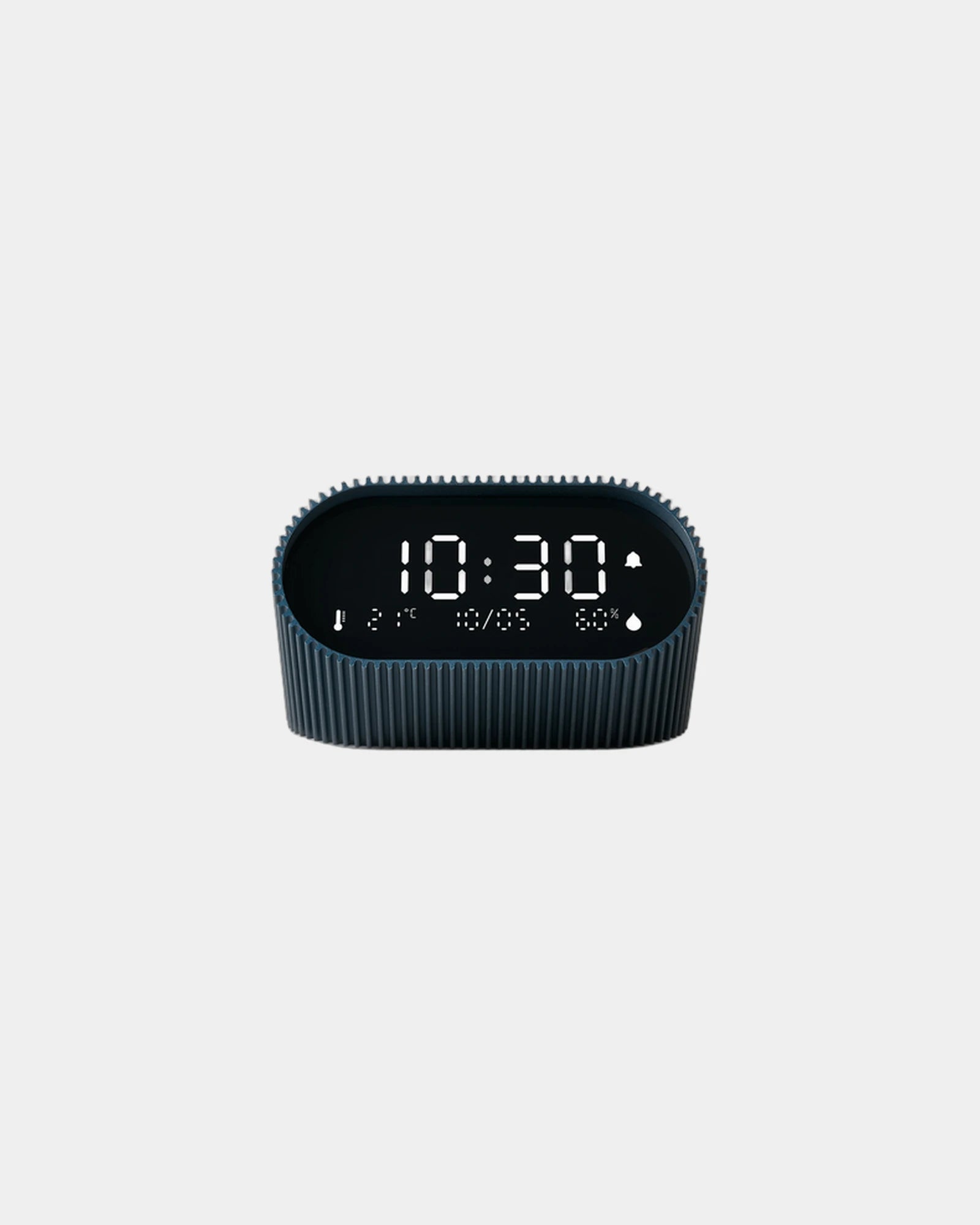 Wecker Lampe Aluminium Lexon Ray Clock zum Personalisieren - Ozeanblau