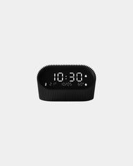 Wecker Lampe Aluminium Lexon Ray Clock zum Personalisieren - Matt Schwarz