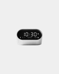 Wecker Lampe Aluminium Lexon Ray Clock zum Personalisieren - Roh-Alu