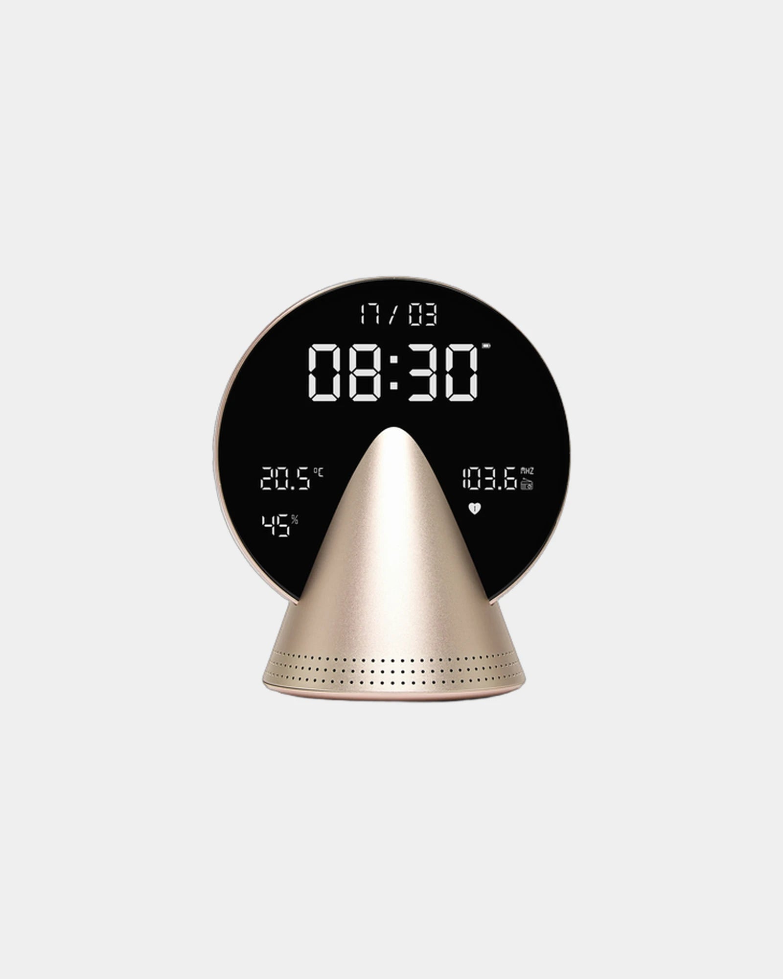 Wecker Bluetooth® Lexon Conic Clock zum Personalisieren - Goldener Honig