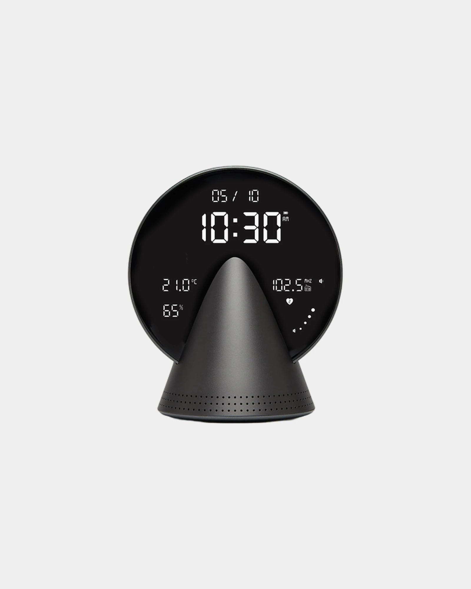 Wecker Bluetooth® Lexon Conic Clock zum Personalisieren - Platin-Grau
