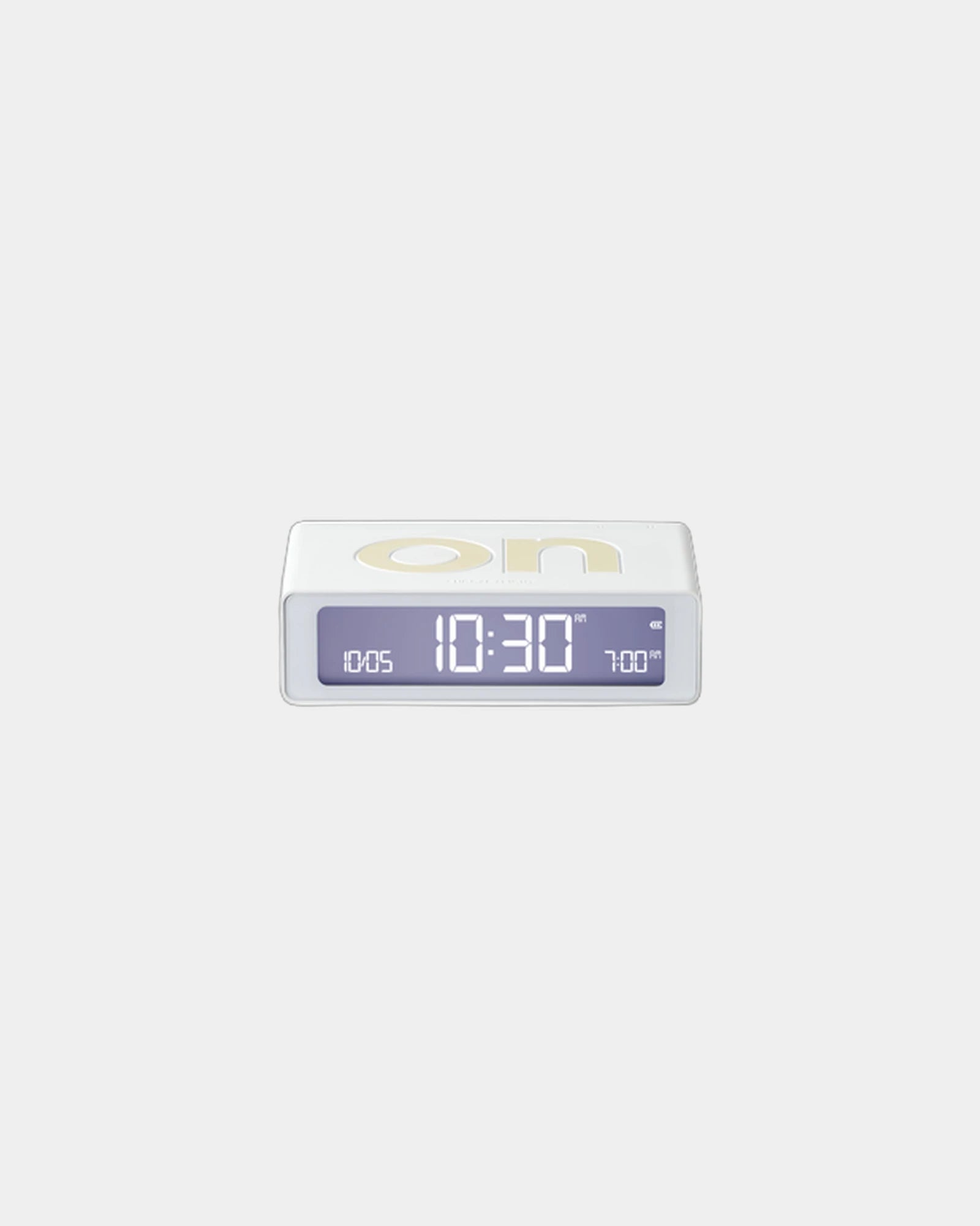 Mini-Wecker LCD Lexon Flip Mini zum Personalisieren - Weiß