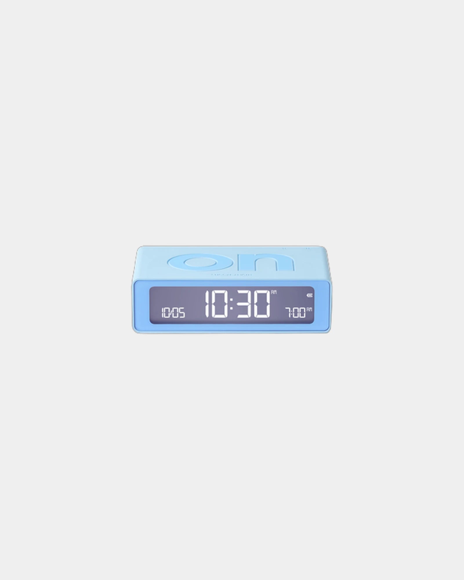 Mini-Wecker LCD Lexon Flip Mini zum Personalisieren - Hellblau