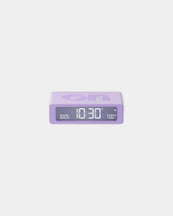 Mini-Wecker LCD Lexon Flip Mini zum Personalisieren - Flieder