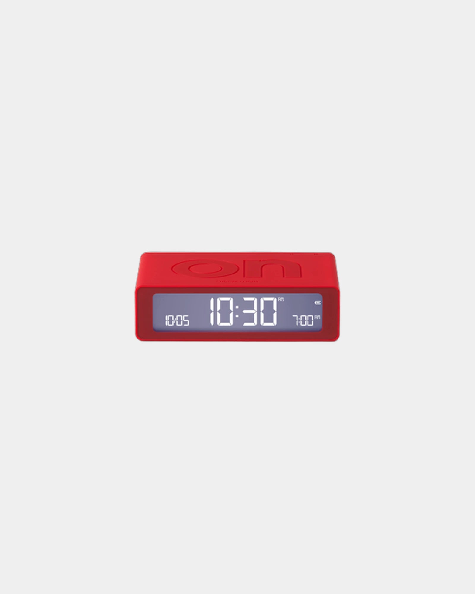 Mini-Wecker LCD Lexon Flip Mini zum Personalisieren - Rot