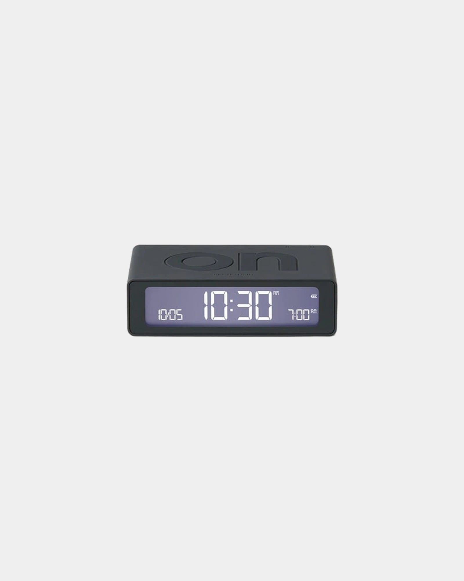 Mini-Wecker LCD Lexon Flip Mini zum Personalisieren - Dunkelgrau