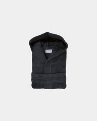 Peignoir capuche coton velours 450g/m² à personnaliser - Anthracite