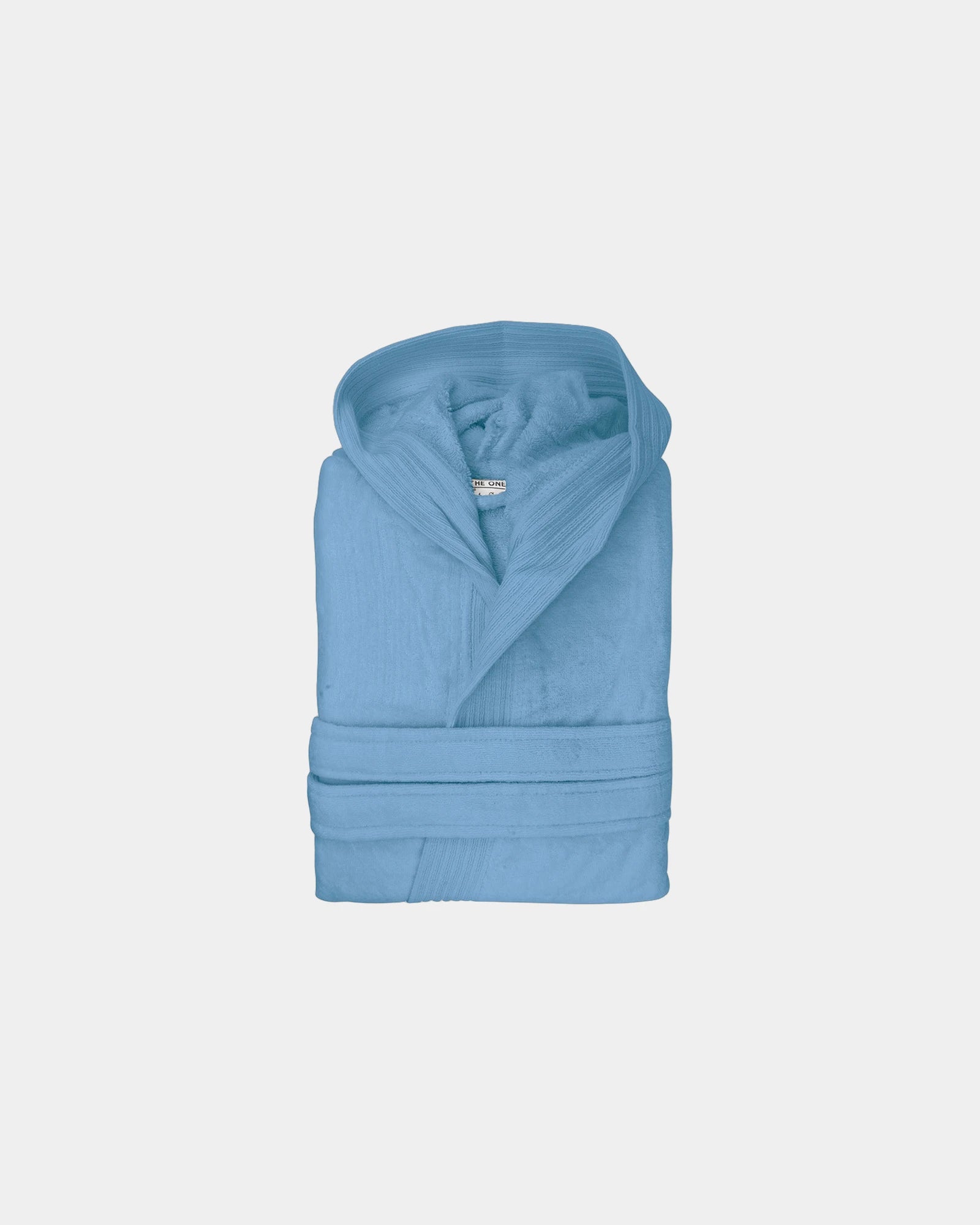 Peignoir capuche coton velours 450g/m² à personnaliser - Aqua Azure