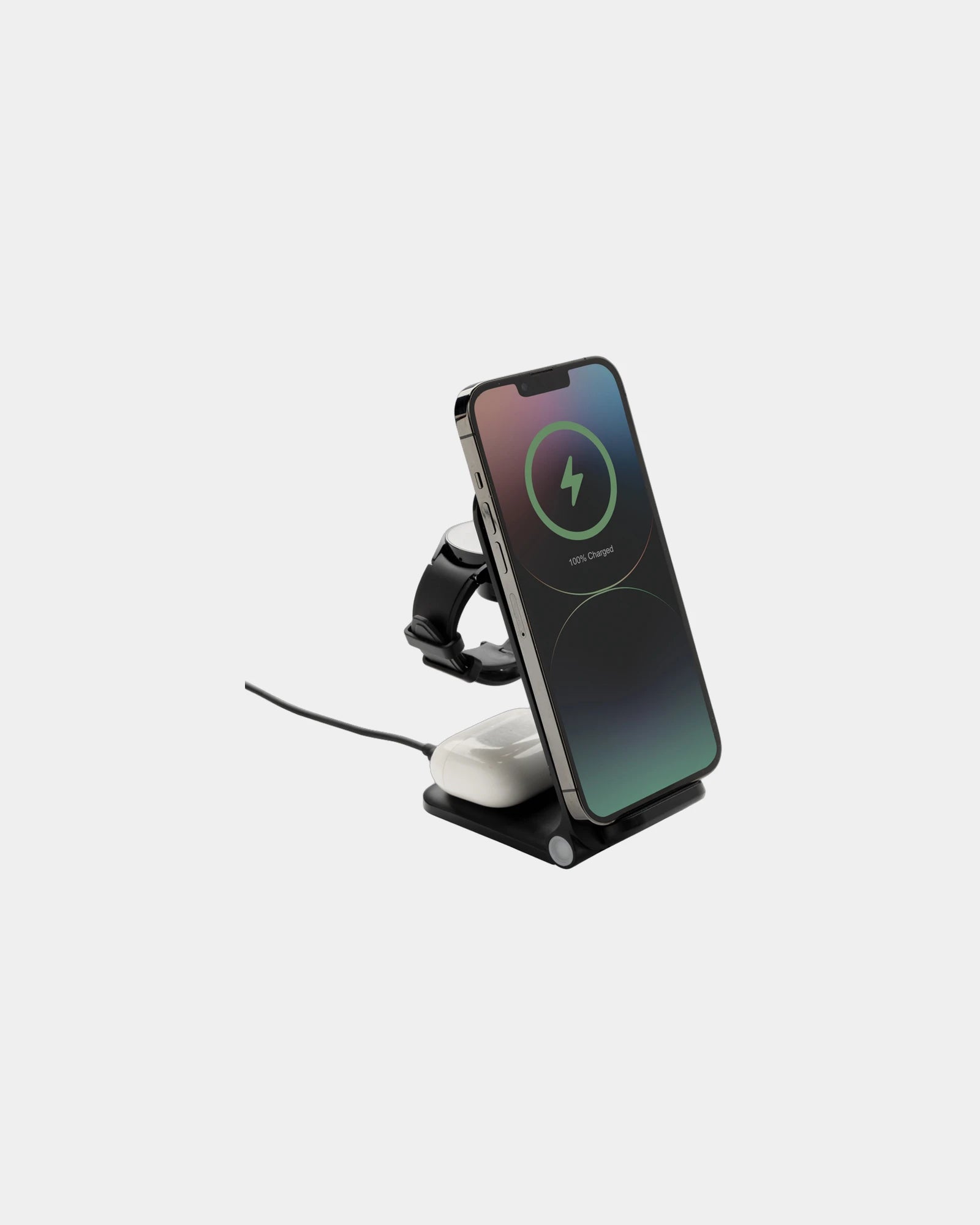 Ladegerät 15W 3 in 1 aus recyceltem ABS zum Personalisieren - 2
