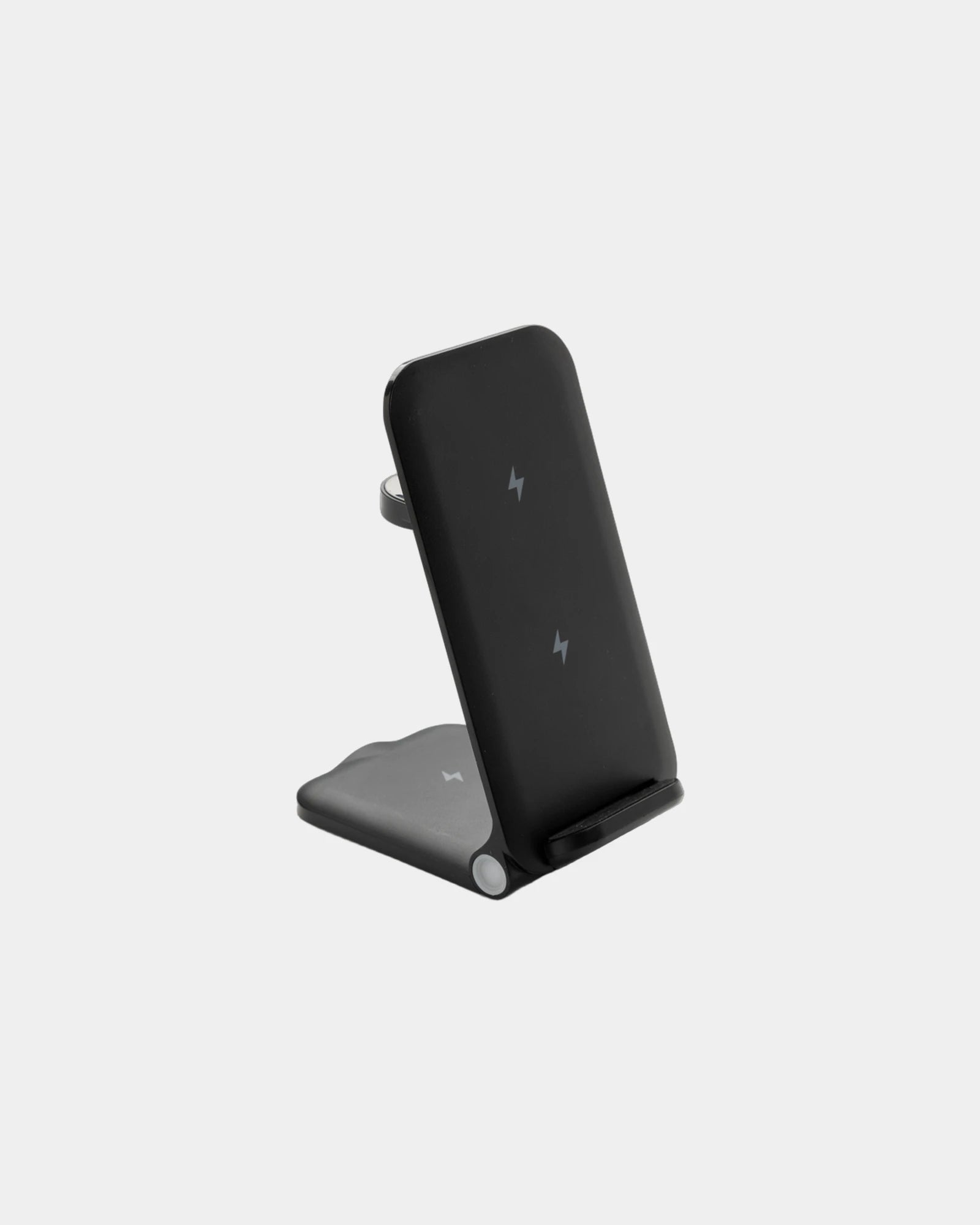 Ladegerät 15W 3 in 1 aus recyceltem ABS zum Personalisieren - Schwarz