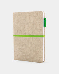 A5-Notizbuch aus Jute und Bambus zum Personalisieren