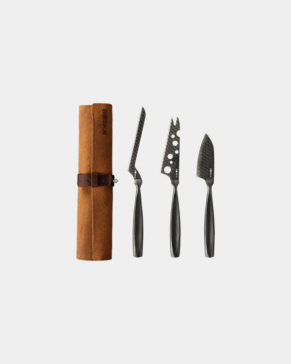 Set couteaux à fromage inox Boska Monaco+ à personnaliser - Noir