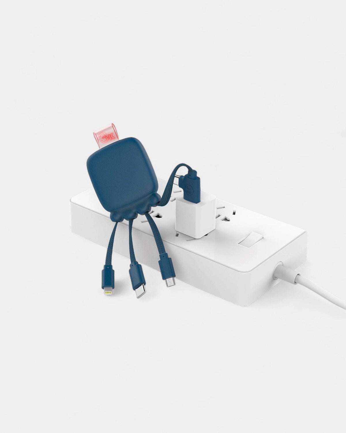 Taschen-Powerbank 3 000 mAh & Multi‑Kabel zum Personalisieren