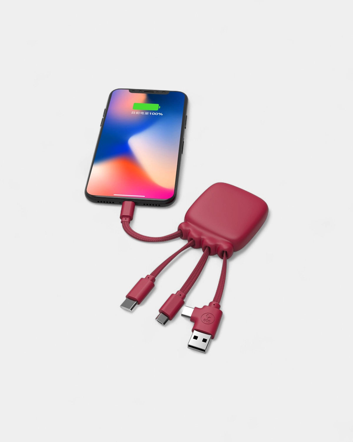 Taschen-Powerbank 3 000 mAh & Multi‑Kabel zum Personalisieren