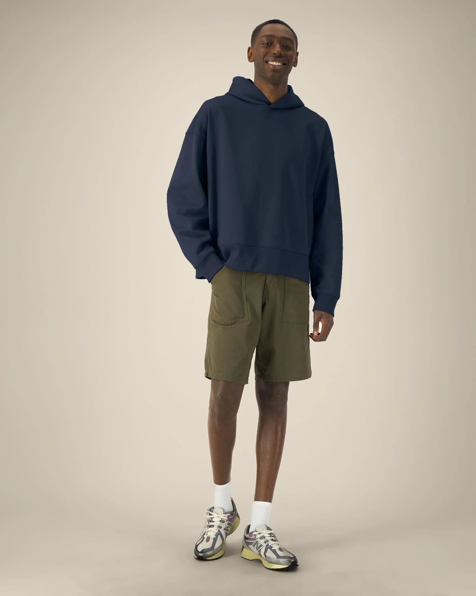 Sweat à capuche unisexe coton recyclé Stanley/Stella à personnaliser - French Navy
