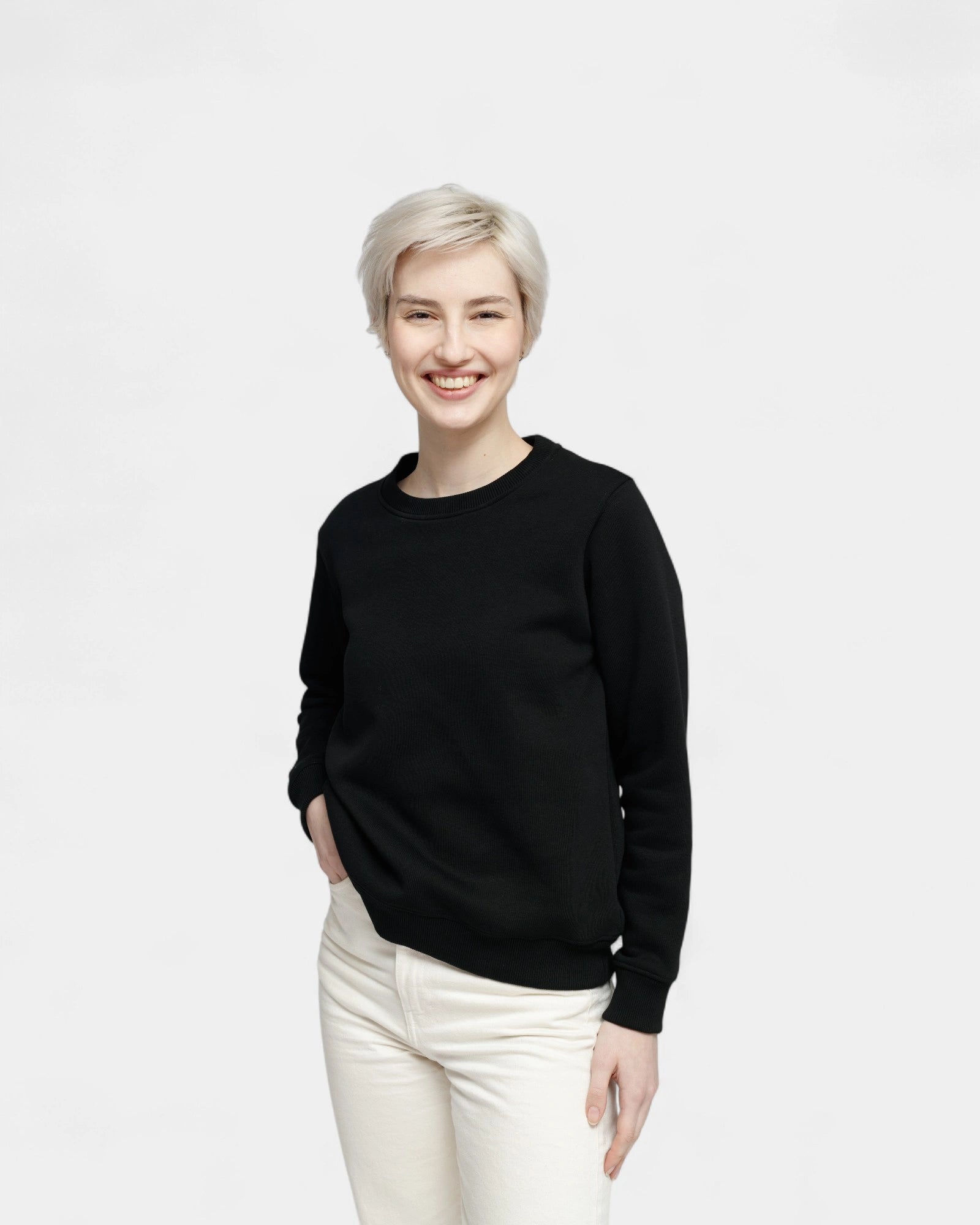 Angerautes Damen-Sweatshirt Made in France zum Personalisieren