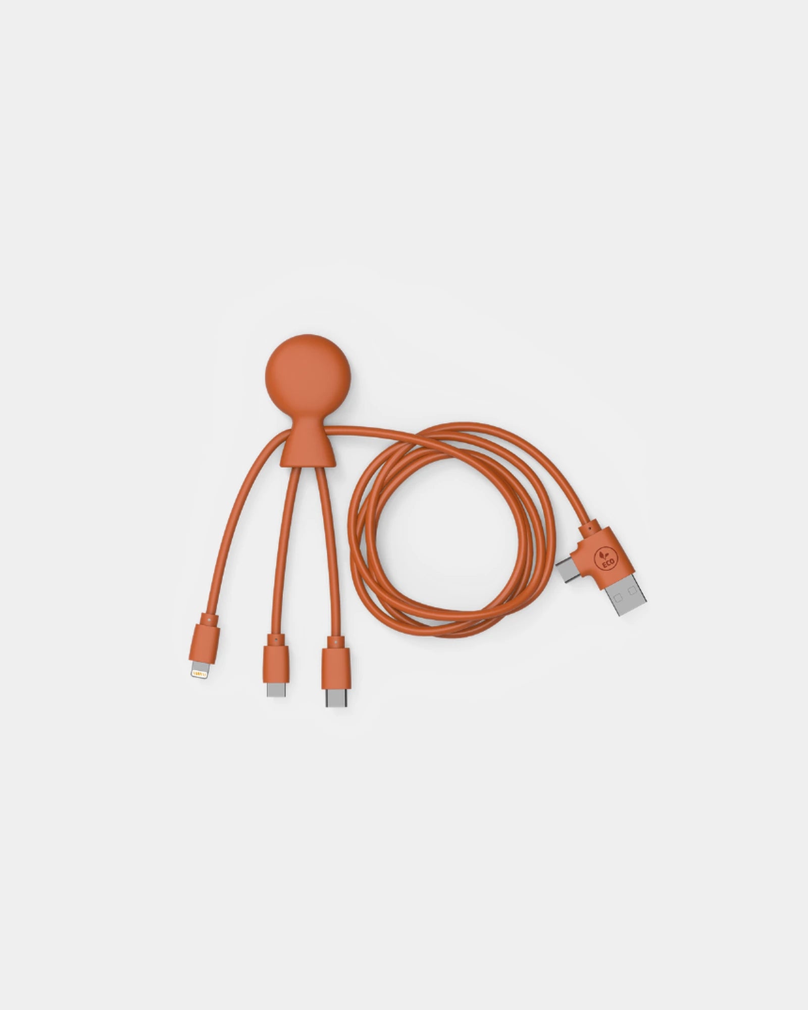 Multi-Ladekabel 1m XOOPAR Mr Bio Long zum Personalisieren - Orange