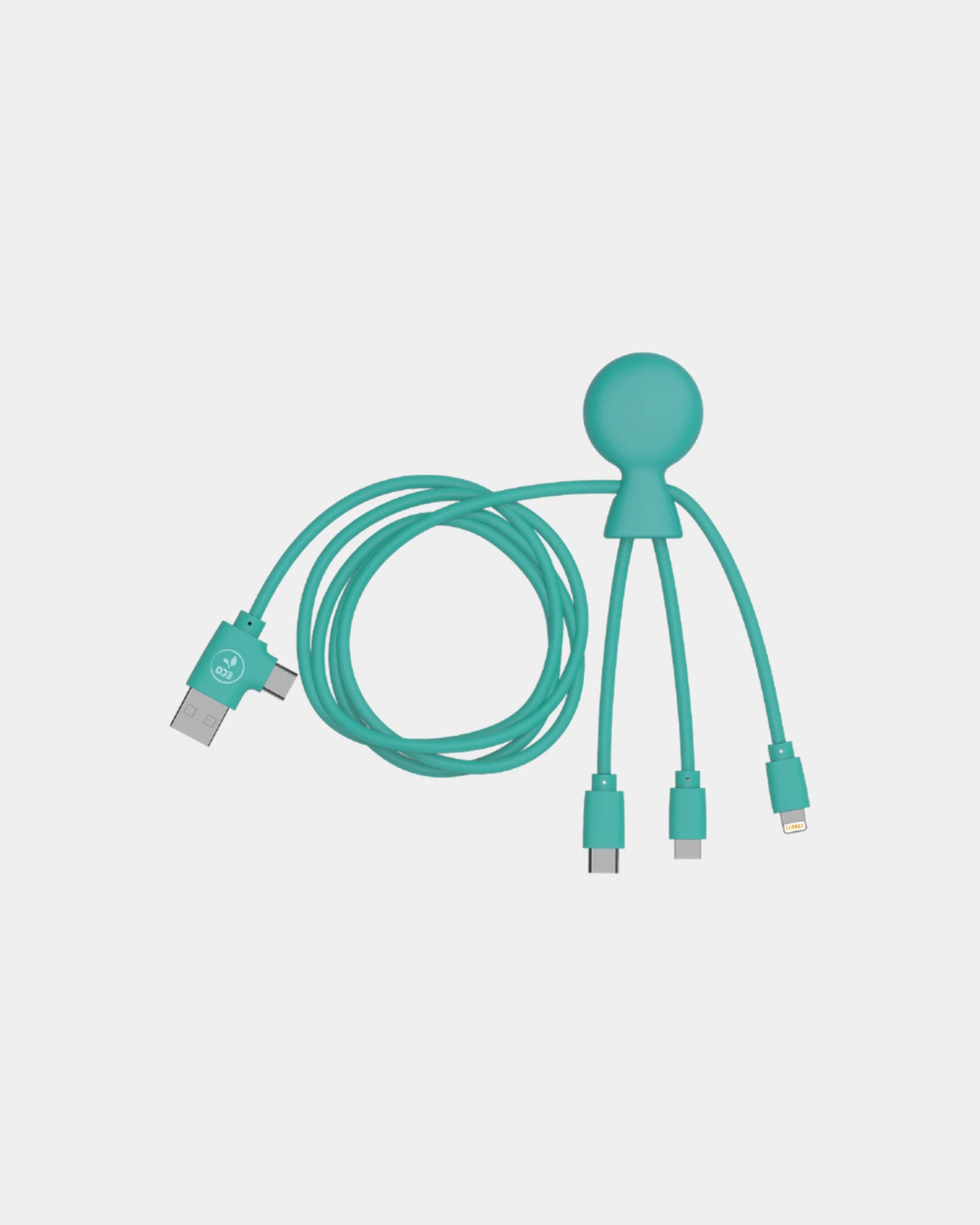 Multi-Ladekabel 1m XOOPAR Mr Bio Long zum Personalisieren - Minze