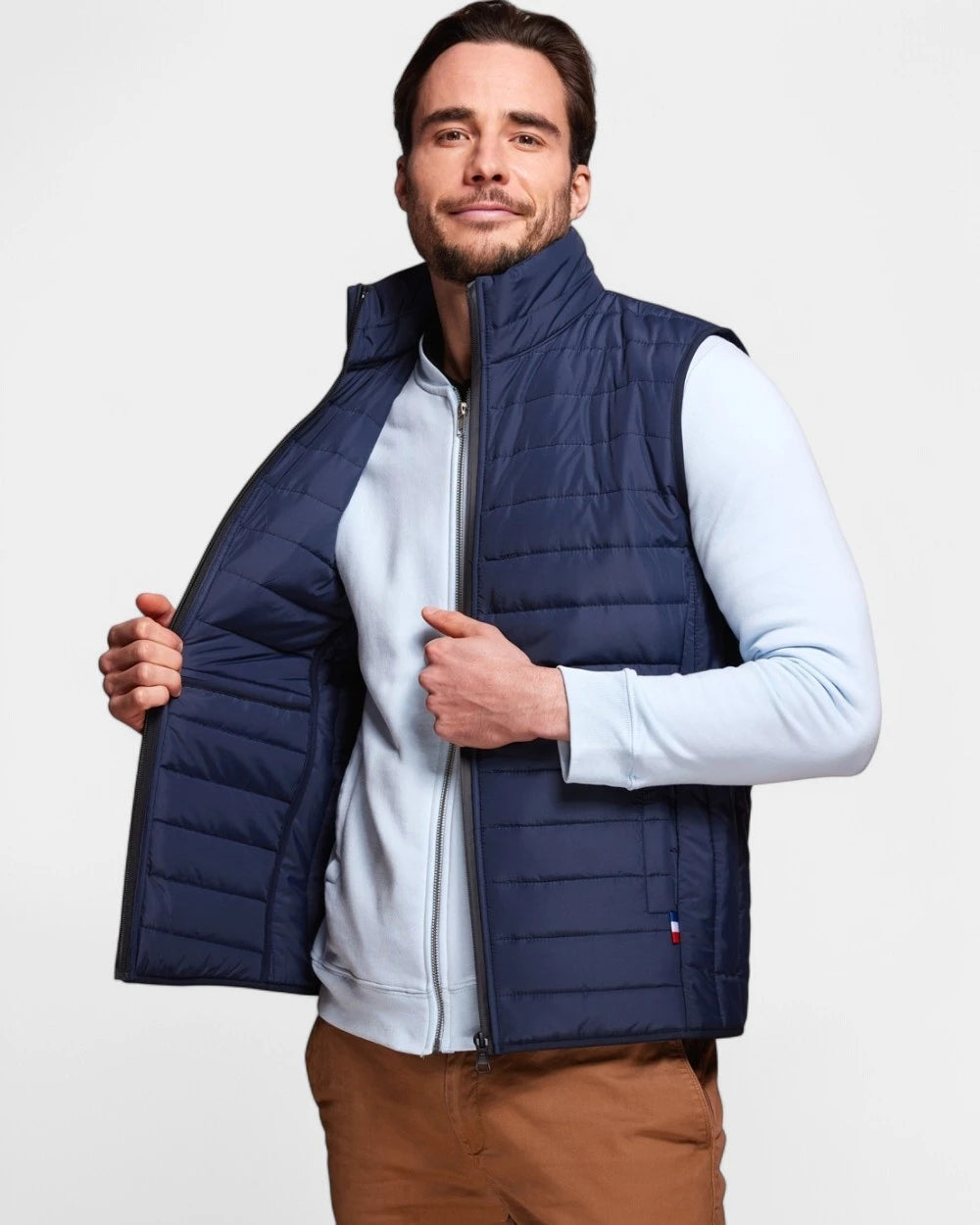 Ärmellose Steppjacke für Herren Made in France zum Personalisieren