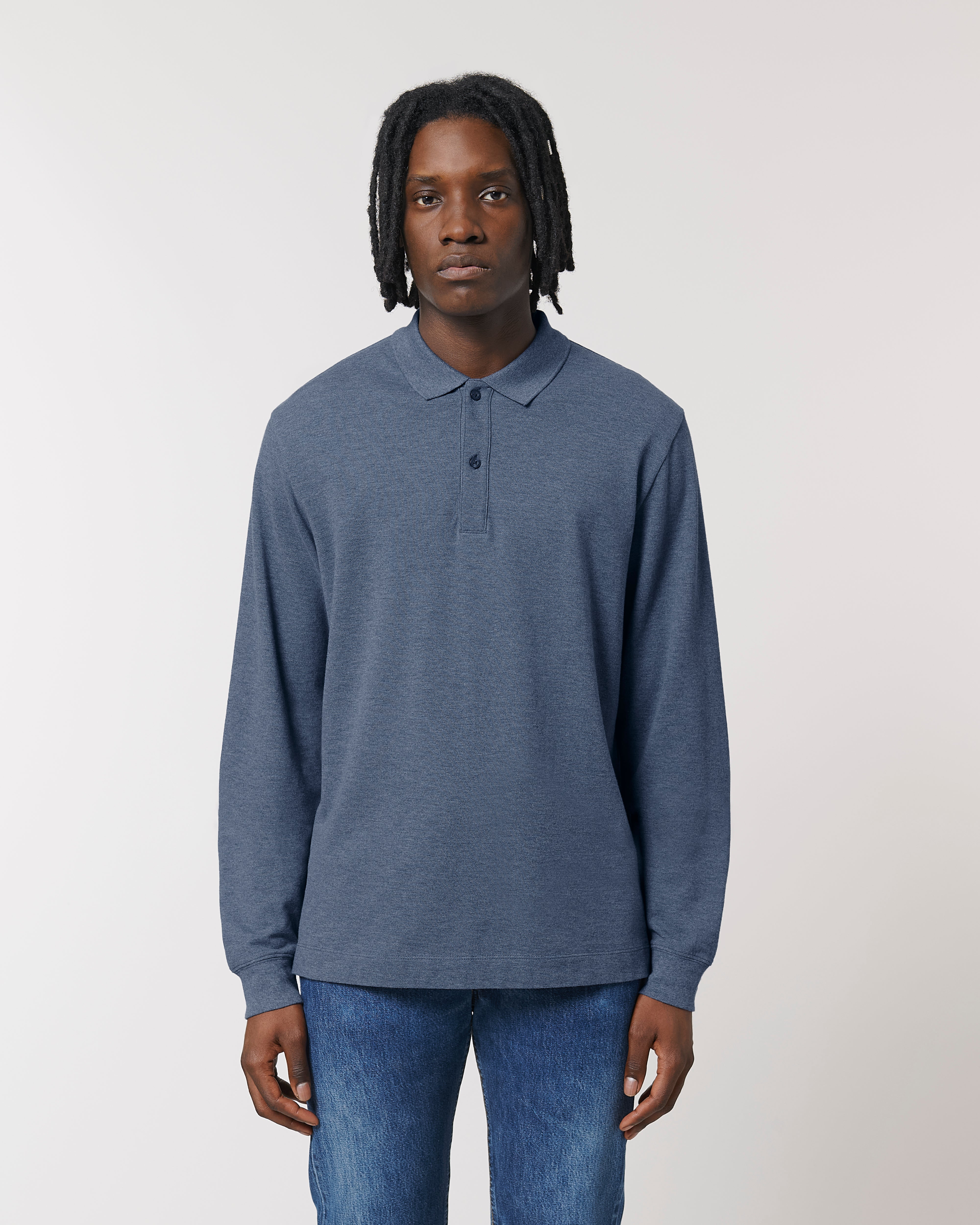 Personalisierbares Unisex-Polo mit langen Ärmeln