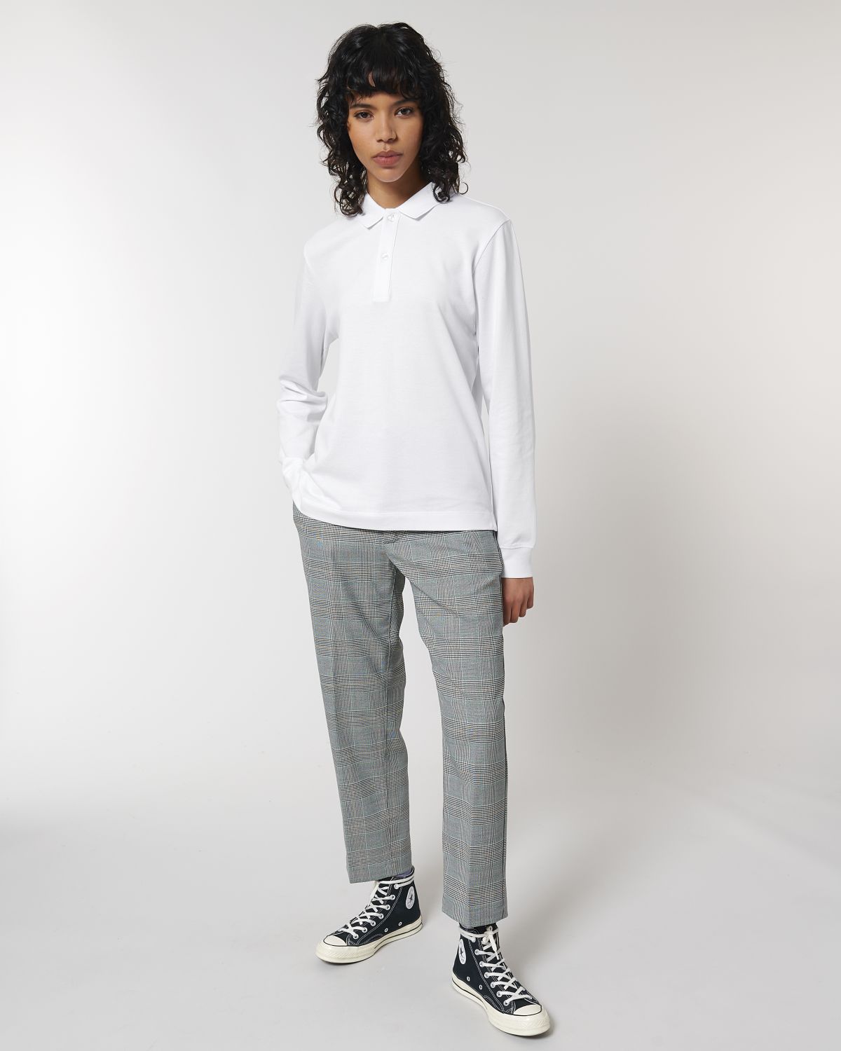 Personalisierbares Unisex-Polo mit langen Ärmeln