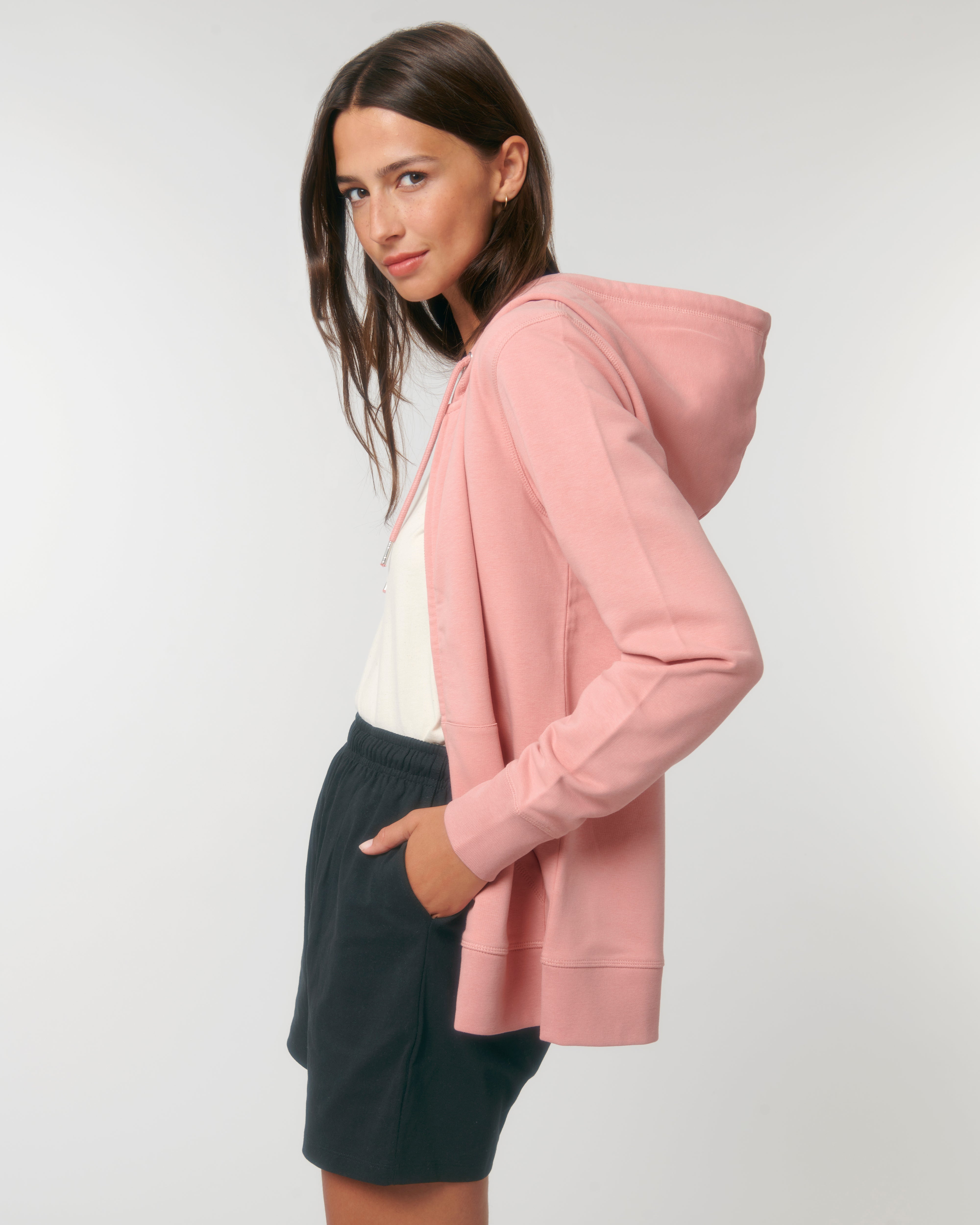 Personalisierbare Unisex-Sweatjacke mit Reißverschluss aus Bio-Baumwolle
