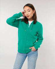 Personalisierbare Unisex-Sweatjacke mit Reißverschluss aus Bio-Baumwolle