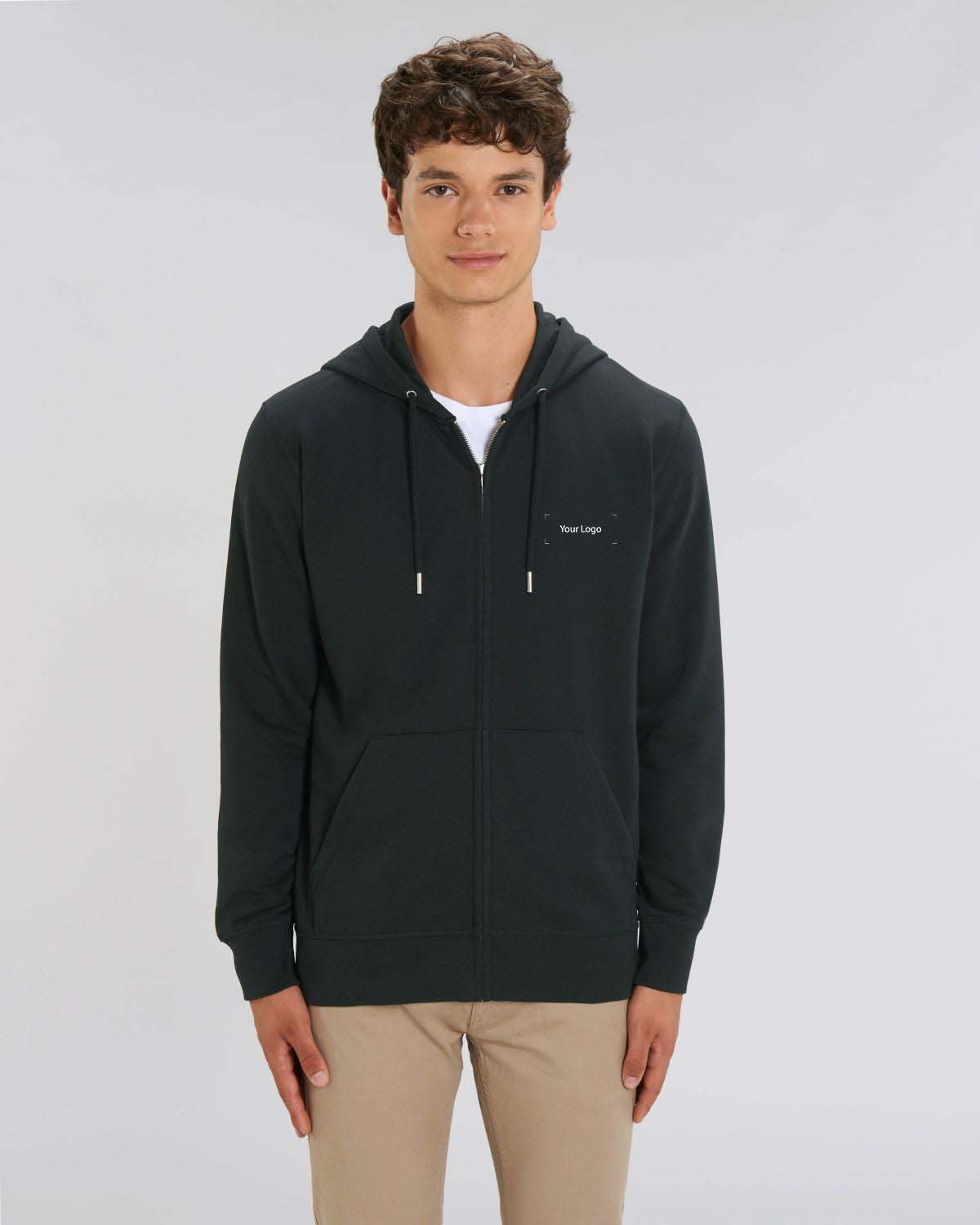 Personalisierbare Unisex-Sweatjacke mit Reißverschluss aus Bio-Baumwolle